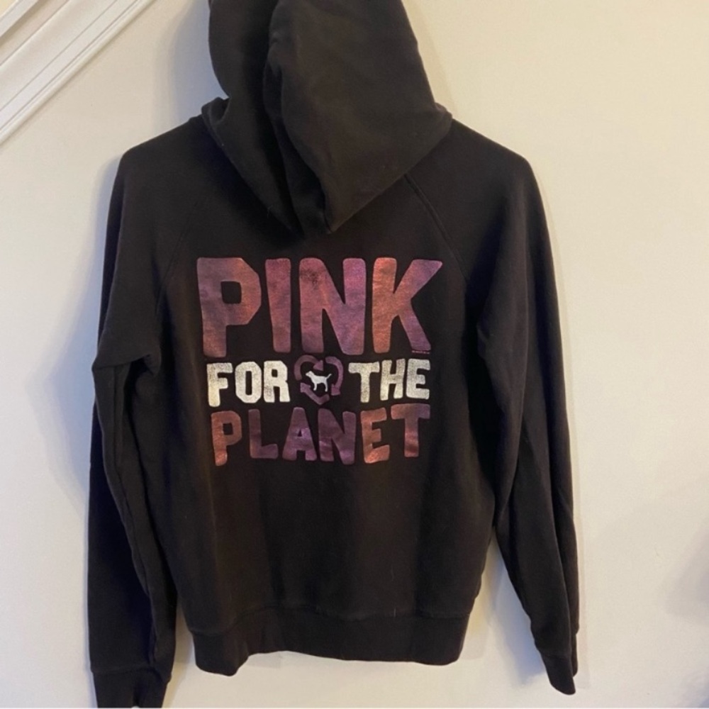 Vs pink y2k zip up hoodie